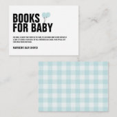 ブルーバルーンベビーシャワーがブックリクエストカードを持ってくる エンクロージャーカード (正面/裏面)