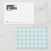 ブルーバルーンベビーシャワーママアドバイスカード アドバイスカード (正面/裏面)