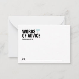 ブルーバルーンベビーシャワーママアドバイスカード アドバイスカード