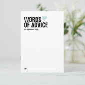 ブルーバルーンベビーシャワーママアドバイスカード 招待状 (スタンド正面)