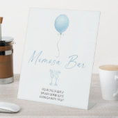 ブルーバルーンベビーシャワーモモモモザバー 台座サイン (インサイチュ)