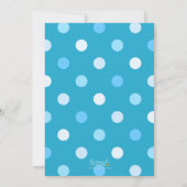 ブルーバルーンベビーシャワー招待状 招待状 (裏面)