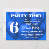 ブルーバルーンボーイズ誕生日パーティー 招待状 (正面)