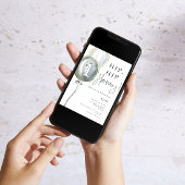 ブルーバルーンボーイファースト誕生日 招待状