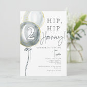 ブルーバルーンボーイ2誕生日 招待状 (スタンド正面)