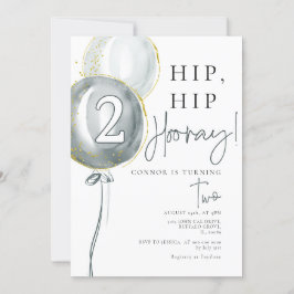 ブルーバルーンボーイ2誕生日 招待状