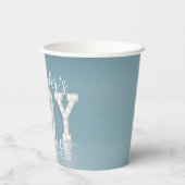 ブルーバルーンモダンボーイベビーシャワー紙カップ 紙コップ (裏面)