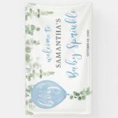 ブルーバルーンユーカリプタスベビー散布機b 横断幕 (縦)