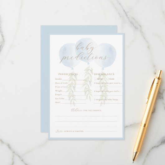 ブルーバルーンユーカリベビー予測ゲームカード アドバイスカード (正面/裏面インサイチュ)