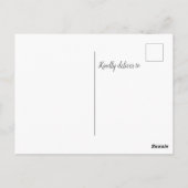 ブルーバルーンユーカリ赤ちゃんシャワーありがとう ポストカード (裏面)