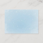 ブルーバルーン付きテディベアおむつラッフルカード エンクロージャーカード (裏面)