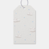 ブルーバルーン付きテディベア赤ちゃんシャワー ギフトタグ (裏面)