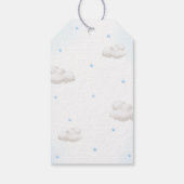 ブルーバルーン付きテディベア赤ちゃんシャワー ギフトタグ (裏面)