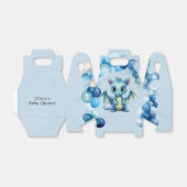 ブルーバルーン付き可愛いドラゴン男の子ベイビーシャワー フェイバーボックス (折り畳みなし)