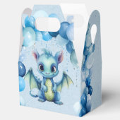 ブルーバルーン付き可愛いドラゴン男の子ベイビーシャワー フェイバーボックス (オープン)