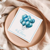 ブルーバルーン水色ボーイベビーシャワー スタンダードカクテルナプキン