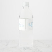 ブルーバルーン水色ボーイベビーシャワー ペットボトルラベル (裏面)