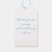 ブルーバルーン赤ちゃんシャワーありがとう ギフトタグ (裏面)