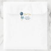 ブルーバルーン赤ちゃんシャワー少年シール ラウンドシール (バッグ)