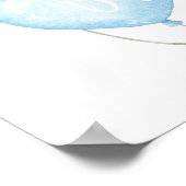 ブルーバルーン赤ちゃんシャワー男の子ウェルカムサイン ポスター (角)