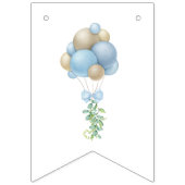 ブルーバルーン赤ちゃんシャワー バンティングフラッグ (第2の旗)