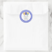 ブルーバルーン&ブルージンガムありがとう ラウンドシール (バッグ)