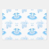 ブルーバレエ誕生日ツツ&ポインテシューズ ラッピングペーパーシート (正面2)