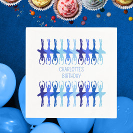 ブルーバレリーナカスタム誕生日 スタンダードカクテルナプキン