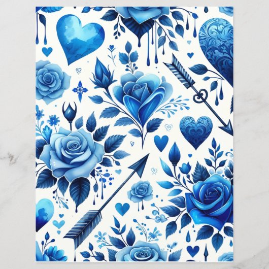 ブルーバレンタインの水の色のスクラップブック紙 (裏面)