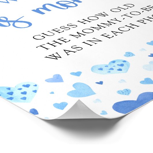 ブルーバレンタインの赤ちゃんシャワーどのように古いママのゲーム ポスター (角)