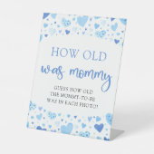 ブルーバレンタインの赤ちゃんシャワーどのように古いママのゲーム 台座サイン (正面)