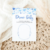 ブルーバレンタインの赤ちゃんシャワー描画ベビーゲーム 招待状