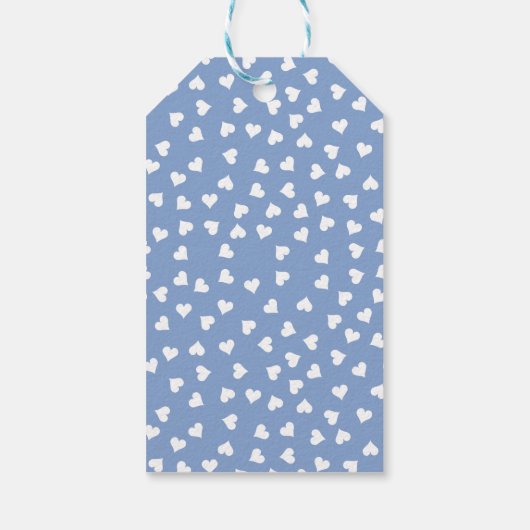 ブルーバレンタインテーマハートバルーンと車 ギフトタグ (裏面)