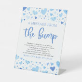 ブルーバレンタインデーバンプベイビーシャワーからのメッセージ 台座サイン (正面)