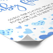 ブルーバレンタインデーベビー食べ物ベビーシャワー ポスター (角)