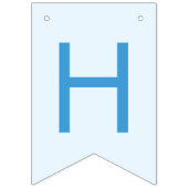 ブルーバレンタインハートバースデーパーティーデコール バンティングフラッグ (第2の旗)