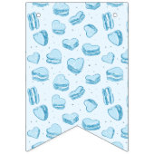 ブルーバレンタインハートバースデーパーティーデコール バンティングフラッグ (第1の旗)