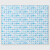 ブルーバレンタインハート包装紙 ラッピングペーパー (フラット)