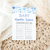 ブルーバレンタインベビー名レースベビーシャワーゲーム 招待状