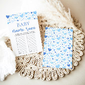 ブルーバレンタインベビー名レースベビーシャワーゲーム 招待状