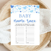 ブルーバレンタインベビー名レースベビーシャワーゲーム 招待状