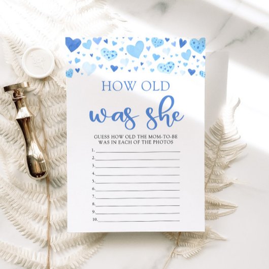 ブルーバレンタイン彼女の赤ちゃんシャワーのゲーム 招待状