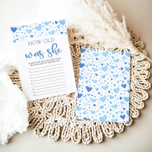 ブルーバレンタイン彼女の赤ちゃんシャワーのゲーム 招待状