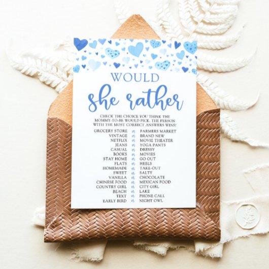 ブルーバレンタイン彼女はむしろ赤ちゃんシャワーゲーム 招待状