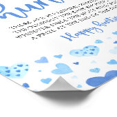 ブルーバレンタイン赤ちゃんシャワーおしゃぶり狩りサイン ポスター (角)