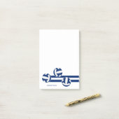 ブルーバレーボカスタムールズアスリートまたはコーチ名 ポストイット (デスク上)