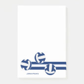 ブルーバレーボカスタムールズアスリートまたはコーチ名 ポストイット (正面)