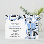 ブルーバレーボーイズガールバースデーパーティー 招待状 (スタンド正面)