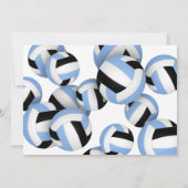 ブルーバレーボーイズガールバースデーパーティー 招待状 (裏面)