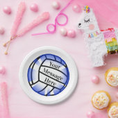 ブルーバレーボールカスタム紙パーティー ペーパープレート (パーティー)